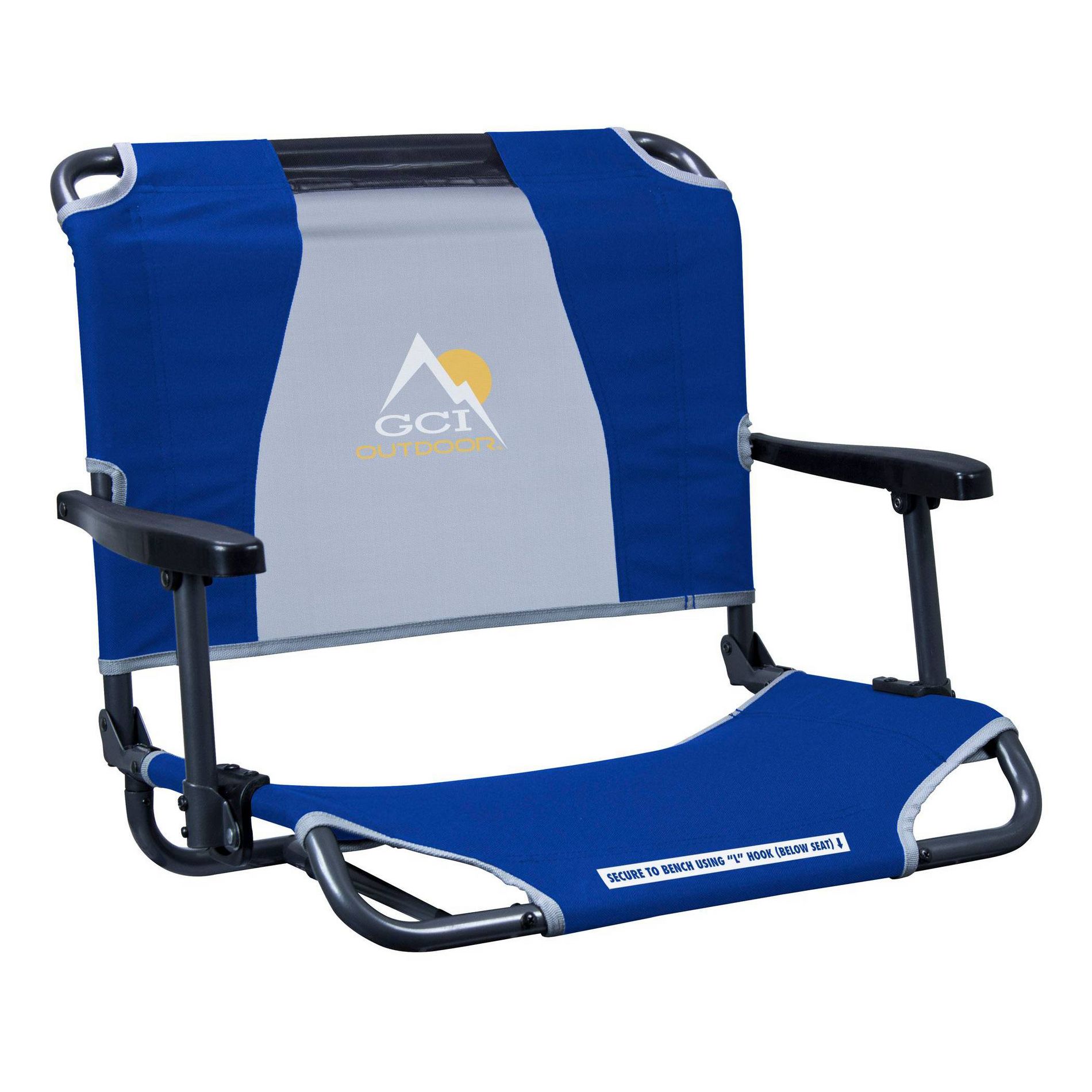 GCI Outdoor Big Comfort Portable Stadium Bleacher Seat with Armrests and Back Support