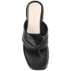 Journee Signature Womens Genuine Leather Francine Slip On Stacked Heel Sandals Black 8.5 - 4 of 4