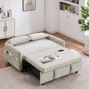 55.1" Pull Out Sleep Sofa Bed, 3 Angles Adjustable Backrest Loveseats Sofa Couch With USB Charge, Side Pocket - 2 of 4