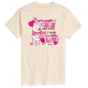 Men's - Winnie the Pooh - Care Too Much Called Love Short Sleeve Graphic T-Shirt - 1 of 3