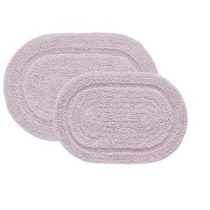 Kate Aurora Spa Retreat 100% Pile Cotton 2 Piece Oval Bath Rug Set - 1 of 2