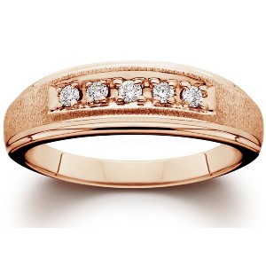 Pompeii3 Mens Diamond Ring 14K Rose Gold - 1 of 2
