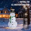 SEVOBAL 4FT Snowman and Squirrel Christmas Yard Decorations, Pull Up Snowman for Xmas Outdoor Holiday Indoor Decor, White, 33.8"*23.7"*47.2" - 4 of 4