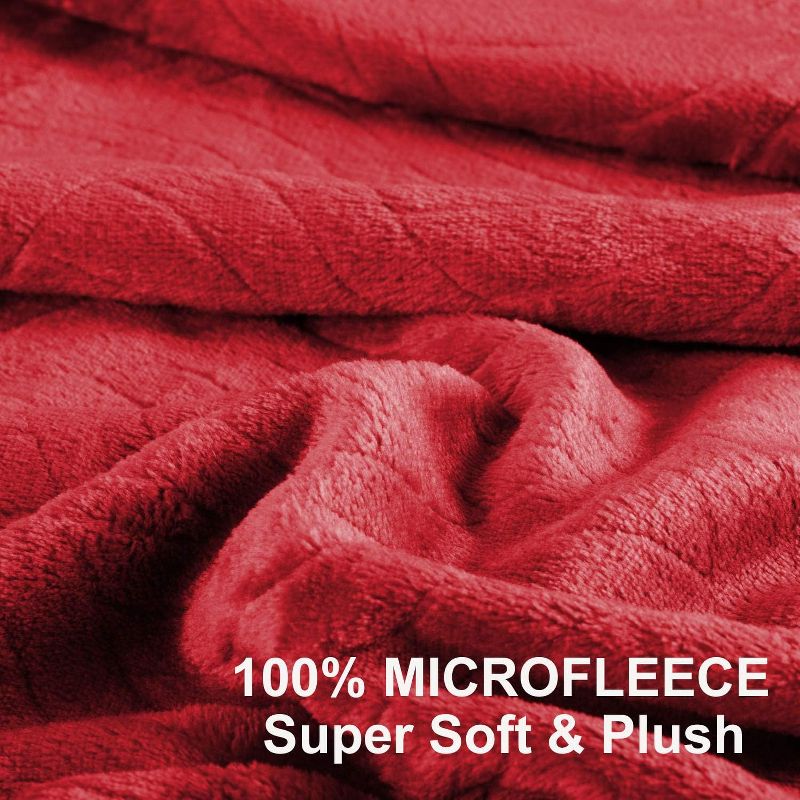 Shopbedding - Throw Blanket Fleece Lightweight Throw Blanket for Couch or Sofa - Embossed Flannel Blanket for Travel –  Soft Blanket by Blissford, 2 of 7
