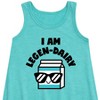 Girls' - Instant Message - I Am Legen-Dairy Graphic Sleeveless Aline Dress - 2 of 4