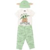 Star Wars The Mandalorian Baby Bodysuit Pants and Hat 3 Piece Outfit Set Newborn to Infant - 2 of 4