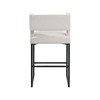 Meridian Furniture,Caleb Cream Velvet Counter Stool, Set of 2 - 2 of 4