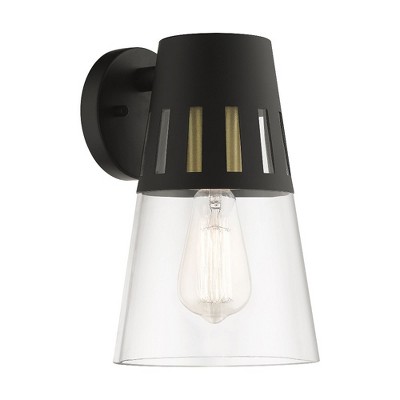 Livex Lighting Covington 1 - Light Wall Light in  Black/Soft Gold