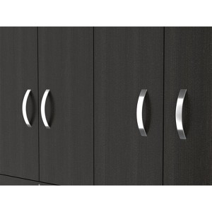 SEVOBAL Armoires 68 Inch Mobile Armoire with Hanging Rods Two Cabinets Three Drawers for Bedroom Storage, Black, 46.9"*18.5"*68" - 1 of 4