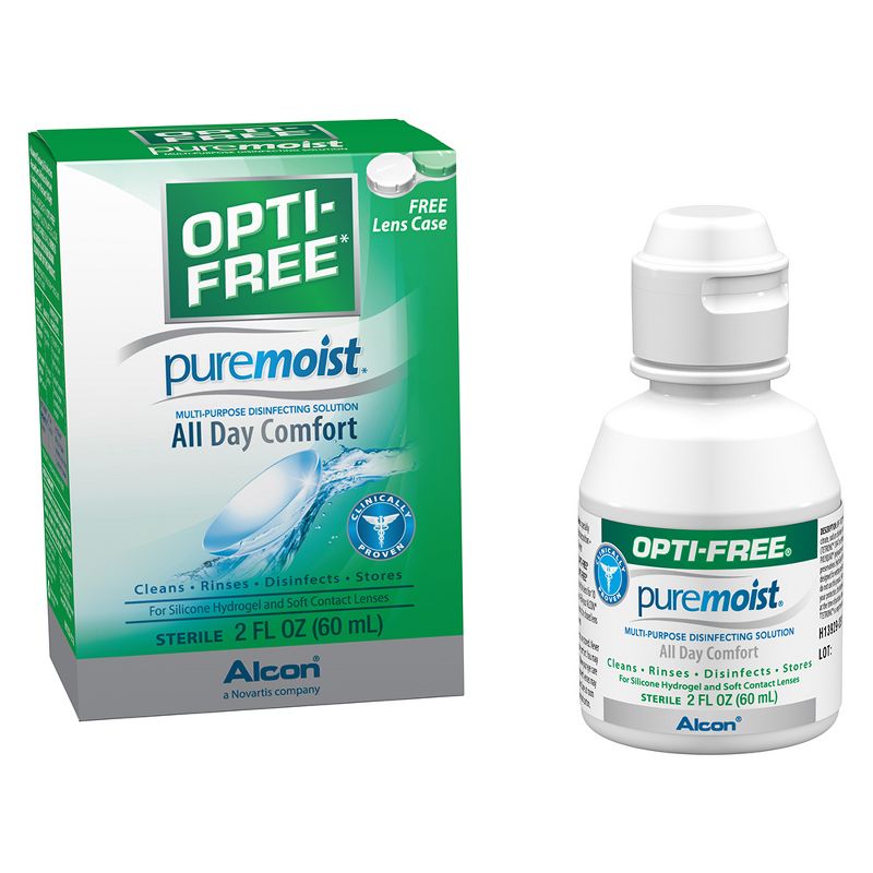 Opti-Free PureMoist Multi-Purpose Disinfecting Contact Lens Solution - 2 fl oz, 2 of 6