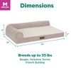 Plush & Grid Cord Orthopedic Deluxe L-Chaise Pet Bed for Dogs and Cats - 2 of 4