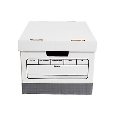 MyOfficeInnovations Corrugated Boxes Letter/Legal Size White/Gray 4/Carton (2522301) 230344