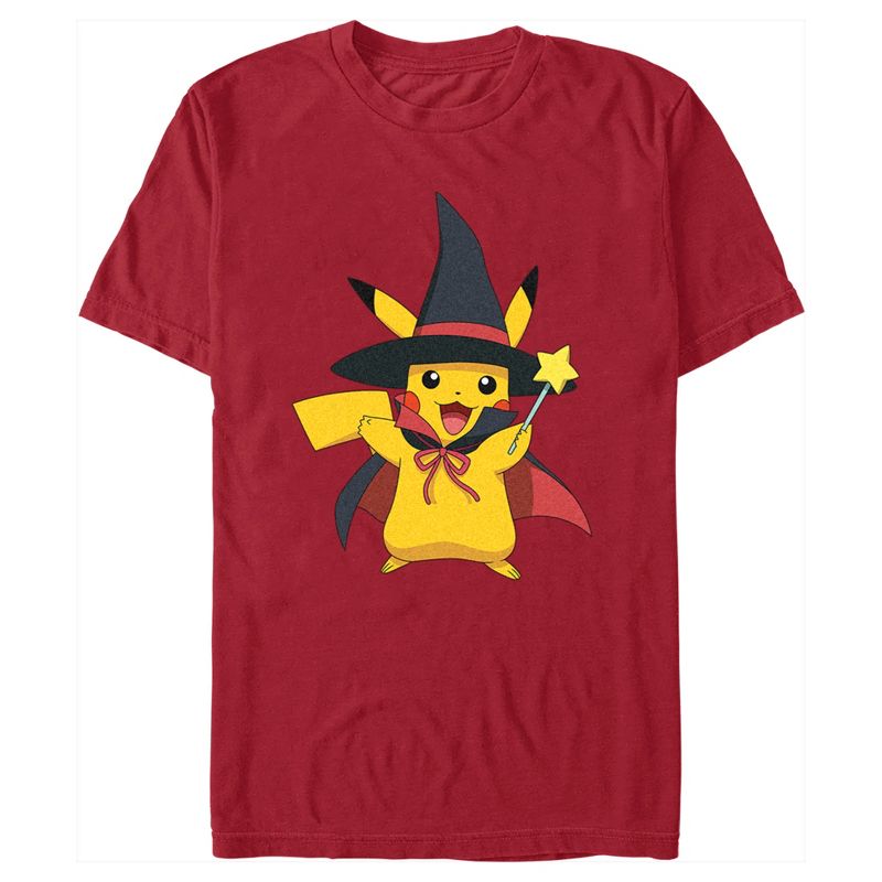 Men's Pokemon Halloween Pikachu Witch Costume T-Shirt, 1 of 6