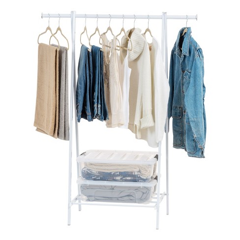 Honey-Can-Do Collapsible Steel X-Frame Freestanding Clothes Drying Rack,  White