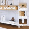 NicBex Console Table with 2 Drawers and 1 Open Bottom Storage Shelf,Entryway Table with Round Knobs,Modern Couch Table for Living Room,Natural+White - 4 of 4