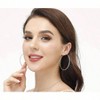 3 Pairs Sterling Silver Hoop Earrings, Big Hoop Set for Women 40 - 60MM - 2 of 4