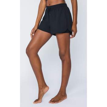 90 Degree By Reflex Womens Lux 2-in-1 Running Shorts with Drawstring