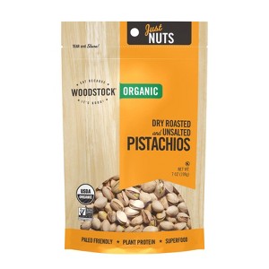 Woodstock - Organic - Pistachios - Dry Roasted and Unsalted - Case of 8 - 7 oz - 1 of 1