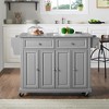 HomeStock  Full Size Granite Top Rolling Kitchen Island Storage Cart, Microwave Stand, Spice Rack, Gray - 3 of 4