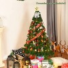 Costway 5Ft/6Ft/7Ft/8Ft Artificial PVC Christmas Tree W/Stand Holiday Season Indoor Outdoor Green - 3 of 4