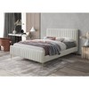 Omax Decor,Julia Wood and Fabric Upholstered Queen Platform Bed - 3 of 4