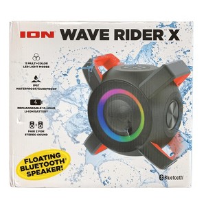 Refurbished: ION Wave Rider X Floating Bluetooth Speaker, Black - Manufacturer Refurbished - 1 of 4