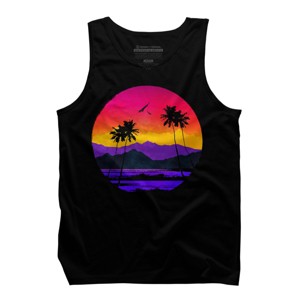Men's Design By Humans The Color of Paradise By clingcling Tank Top - 1 of 4