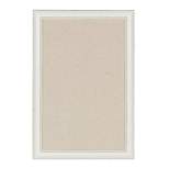 18" x 27" Macon Framed Linen Fabric Pinboard White - Kate and Laurel