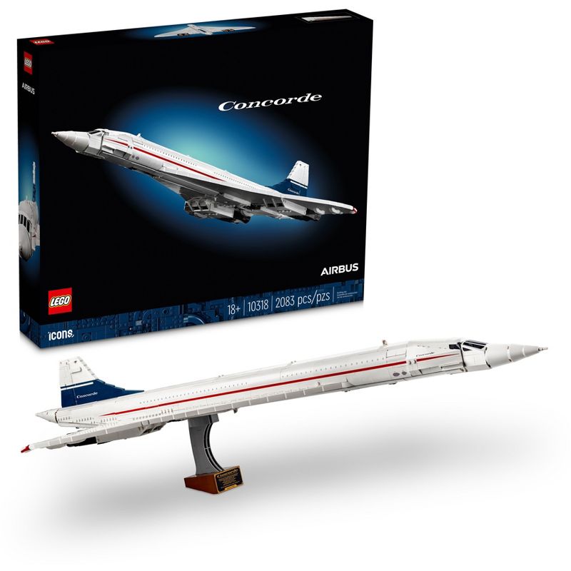 LEGO Icons Concorde Model Plane Building Set 10318, 1 of 9