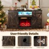 Costway 58" Fireplace TV stand with 23" 3-side glass electric fireplace 20 color led lights - 2 of 4
