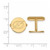 Black Bow Jewelry 14k Yellow Gold Plated Sterling Silver Tampa Bay Lightning NHL Cuff Links - 2 of 3