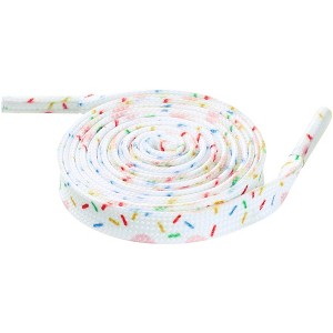 INSPIRE CHIC Colorful Printed Fun Flat Shoe Laces for Sneakers 2 Pairs - 1 of 4