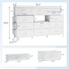 Dresser for Bedroom with 14 Drawers, 55" W Dresser with Side Pocket, Fabric Dressers & Chests of Drawers with Shelves - 3 of 4