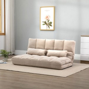NicBex Bean Bag Chair with Adjustable Backrest and Headrest Convertible Floor Chair Lazy Sofa Chair with 2 Pillows for Living Room, Bedroom - 1 of 4