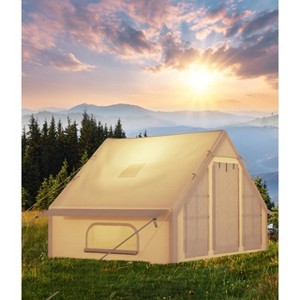 Inflatable Camping Tent, Large Inflatable Tent House with Air Pump, Quick Assembly, Waterproof Oxford Fabric Suitable for All Seasons - 1 of 4