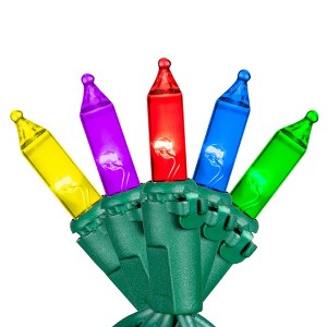 Novelty Lights RetroGlo LED Chasing Mini Lights Connectable 140 Light Green Wire 46.5 Feet Long - 1 of 4