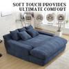 MOONMISS Chenille 2-seater lazy sofa With 5 back pillows,Comfy Sofa- Deep Seat Couch for Living Room,Club - 3 of 4