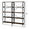 NicBex 4-Tier Industrial Bookshelf,63" Tall Book Rack with Metal Frame and Open Shelves for Bedroom,Living Room,Office,Easy Assembly - 3 of 4