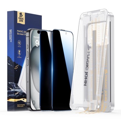 MAGIC JOHN 3rd Gen Upgraded for iPhone 16ProMax Privacy Screen Protector 6.9 Inch 2 Pack