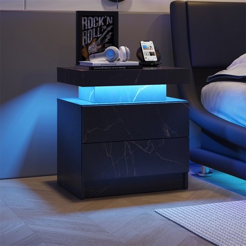 Led shops bedside drawers