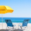 FURNIinspire Outdoor Portable Chair Durable Steel Frame and Portable Design for Relaxation and Sports, White Frame And Blue Fabric, 22"*23.6"*24.8" - 4 of 4