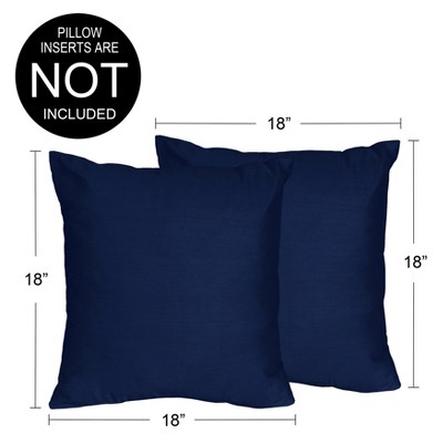 Navy Blue Brushed Microfiber Square Kids Throw Pillow Covers Set