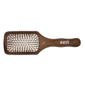 Bass Brushes 3 Series Style & Detangle Hair Brush with Nylon Pin Solid Beech Wood Handle Expresso - 1 of 4