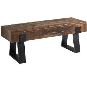 Plow & Hearth Reclaimed Railroad Ties Wood Bench for Indoors or Outdoors - 1 of 1