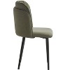 Nordlys Set of 2 Metal and Fabric Dining Chairs Vintage Style Upholstery Dining Room - 3 of 4