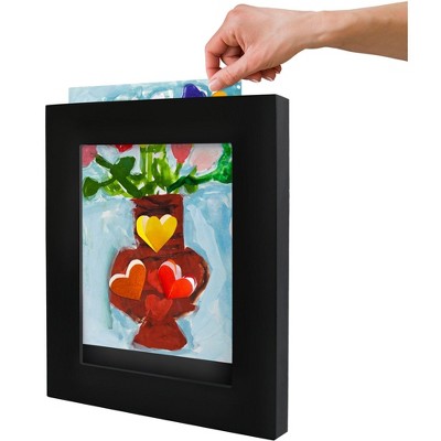 Americanflat 8.5x11 Kids Art Frame Holds 25 Artworks - Slide-In Picture Frame with One Opening and Art Storage