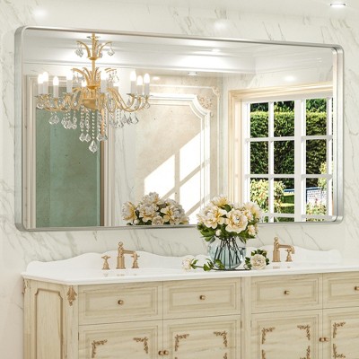 Keonjinn Framed Wall Mirror, Modern Rectangular Bathroom Vanity Mirror, Wall Mounted