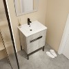 SEVOBAL Bathroom Storage Cabinets Bathroom Vanity Freestanding Floating Ready for Contemporary Homes, Gray, 24"*18.3"*35" - 2 of 4