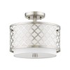 Livex Lighting Arabesque 2 - Light Semi-Flush Mount in  Brushed Nickel - 3 of 4