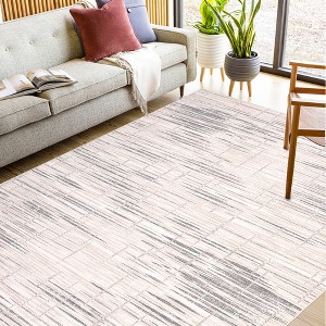 COZONY Low Pile Accent Rug Runner with Modern Abstract Pattern, Washable Non-Slip Carpet Mat for High Traffic Areas - 1 of 4